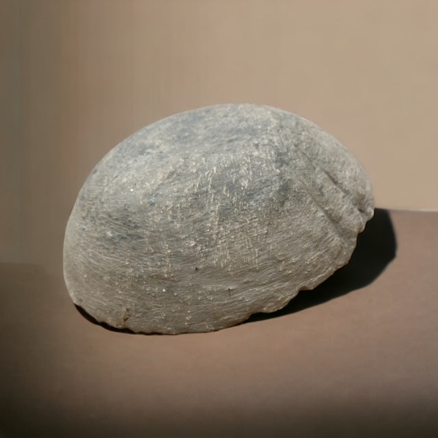 Small natural stone vintage bowl with green accents